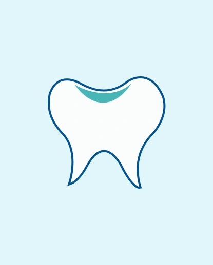 Tooth icon illustration for dental practice website.