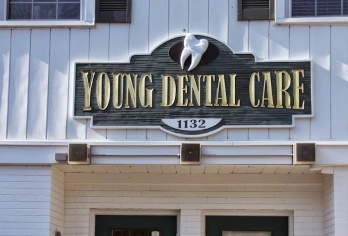 Young Dental Care office exterior at 1132 Prairie St, Aurora, IL.